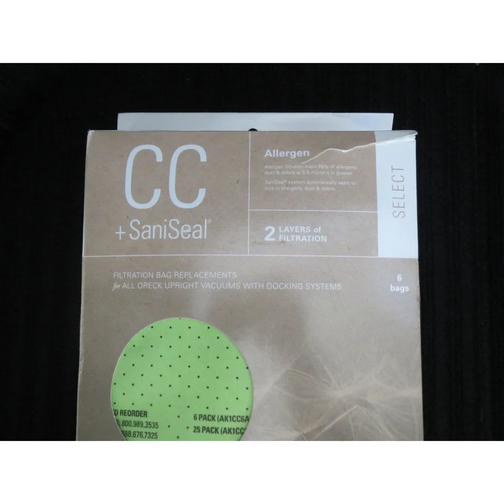 Oreck CC SaniSeal‎ AK1CC6A Allergen Filtration Vacuum 8 Bags